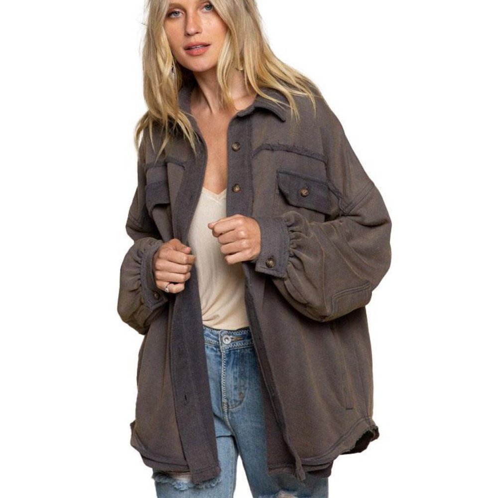 Moon Child Button Shirt Jacket